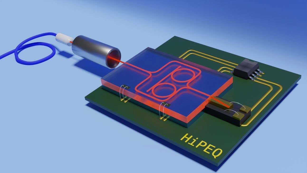 3D-Modell eines integrierten Lasersystems 