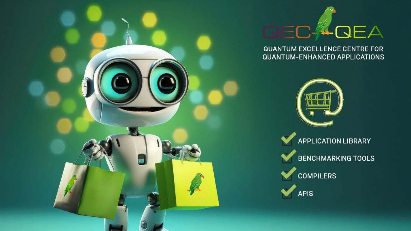 Robotermännchen mit zwei Tüten