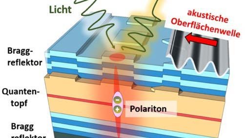 Schematische Darstellung eines Polaritonengitters 